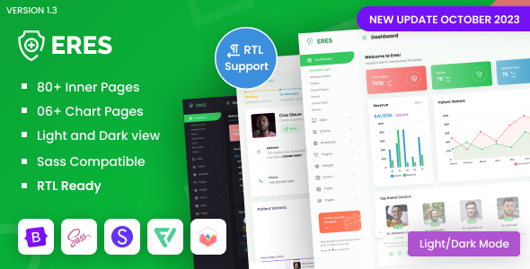 ERES - Hospital Admin Dashboard Bootstrap HTML Template ERES - Hospital Admin Dashboard Bootstrap HTML Template