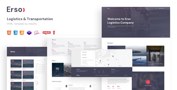 Erso - Logistics & Transportation HTML Template Erso - Logistics & Transportation HTML Template