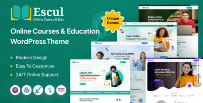 Escul-Online Courses & Education WordPress Theme
