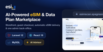 eSimScan - AI-Powered eSIM & Data Plan Marketplace Script | PHP React