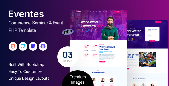 Eventes - Conference and Event PHP Template Eventes - Conference and Event PHP Template