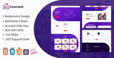 Evernest  - Real Estate, Apartment / Property HTML