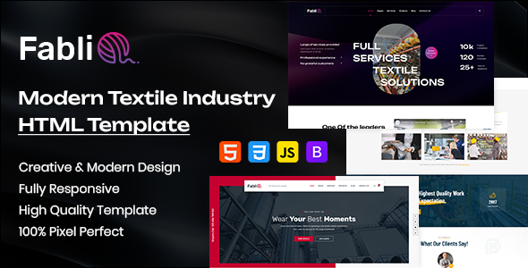 Fablio - Textile Industry HTML5 Template Fablio - Textile Industry HTML5 Template
