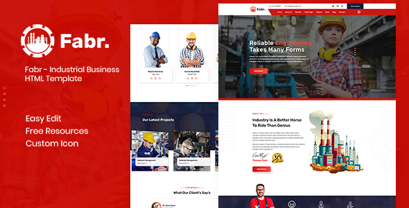 Fabr - Industrial Business HTML Template Fabr - Industrial Business HTML Template