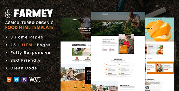 Farmey - Agriculture & Farm Food HTML Template Farmey - Agriculture & Farm Food HTML Template