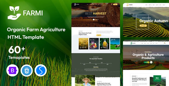 Farmi - Agriculture, Dairy Farm & Organic Food HTML Template Farmi - Agriculture, Dairy Farm & Organic Food HTML Template