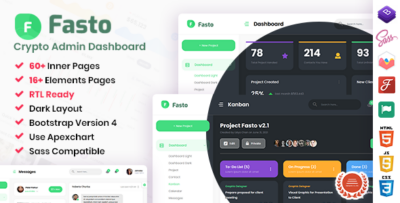 Fasto - Saas Admin Dashboard Template