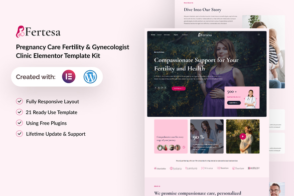Fertesa - Pregnancy Care Fertility & Gynecologist Elementor Template Kit Fertesa - Pregnancy Care Fertility & Gynecologist Elementor Template Kit