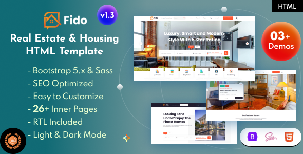 Fido - Real Estate & Housing Bootstrap 5 Template Fido - Real Estate & Housing Bootstrap 5 Template