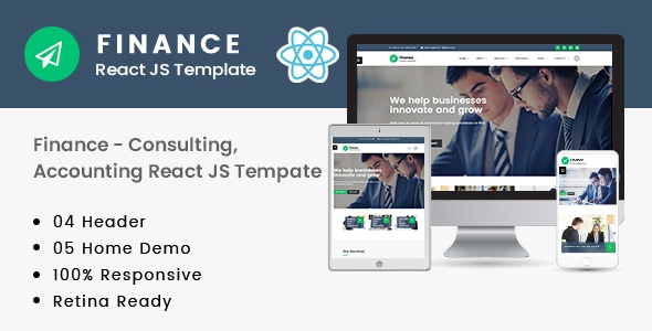 Finance - Consulting, Accounting React JS Template Finance - Consulting, Accounting React JS Template