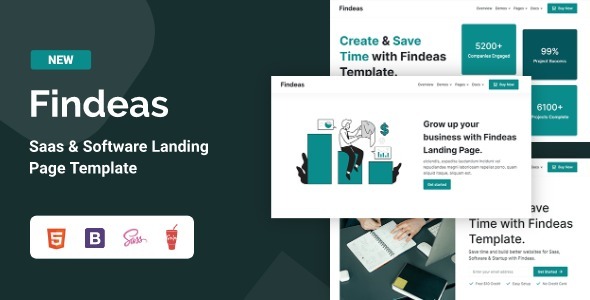 Findeas - Saas & Software Landing Page Template Findeas - Saas & Software Landing Page Template