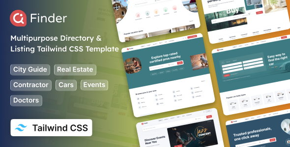 Finder - Multipurpose Tailwind CSS 4 Directory & Listing HTML Template Finder - Multipurpose Tailwind CSS 4 Directory & Listing HTML Template