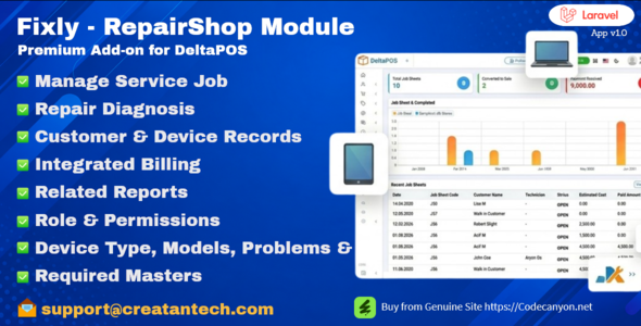 Fixly - Repairshop Module of Delta POS Fixly - Repairshop Module of Delta POS