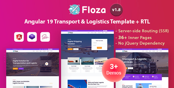 Floza - Transport Logistics Angular 19 Template with SSR Floza - Transport Logistics Angular 19 Template with SSR