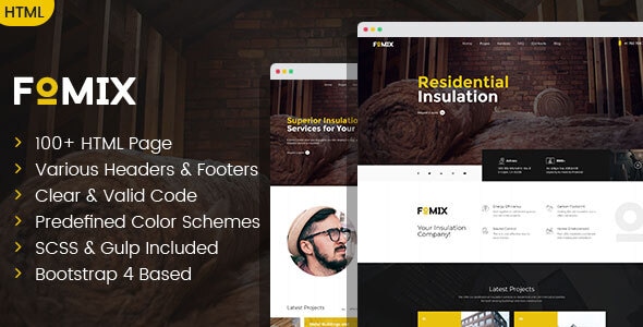 Fomix - House Insulation & Energy Efficiency HTML template Fomix - House Insulation & Energy Efficiency HTML template