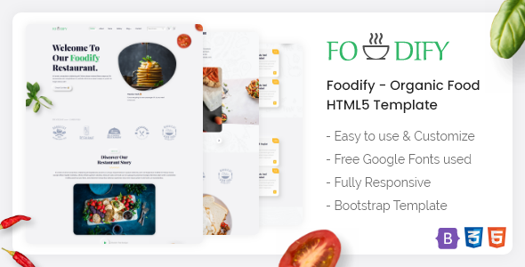 Foodify - Organic Food HTML5 Template Foodify - Organic Food HTML5 Template