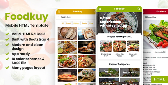 Foodkuy - Mobile HTML Template Foodkuy - Mobile HTML Template