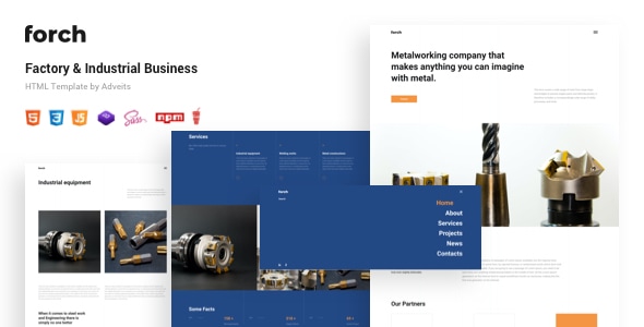 Forch - Factory & Industrial Business HTML Template Forch - Factory & Industrial Business HTML Template