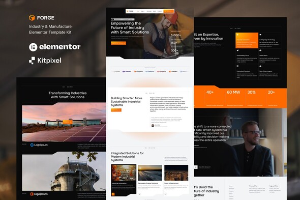 Forge - Industry & Manufacturing Elementor Template Kit Forge - Industry & Manufacturing Elementor Template Kit