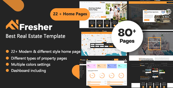 Fresher - Real Estate Template Fresher - Real Estate Template