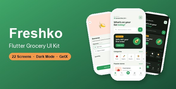 Freshko | Flutter Grocery App UI Kit Freshko | Flutter Grocery App UI Kit