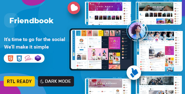 Friendbook - Social Network Online Community UI Toolkit Responsive Html Template Friendbook - Social Network Online Community UI Toolkit Responsive Html Template