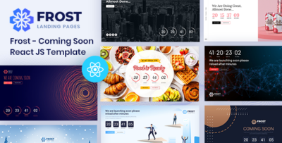 Frost - Coming Soon, Under Construction React Template
