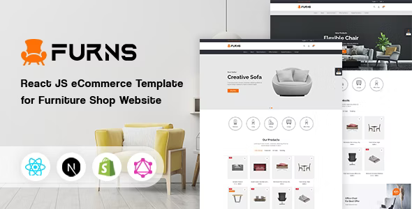 Furns - React eCommerce Template for Furniture Shop Website Furns - React eCommerce Template for Furniture Shop Website