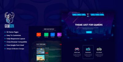 Gamgun - Online Gaming HTML Template