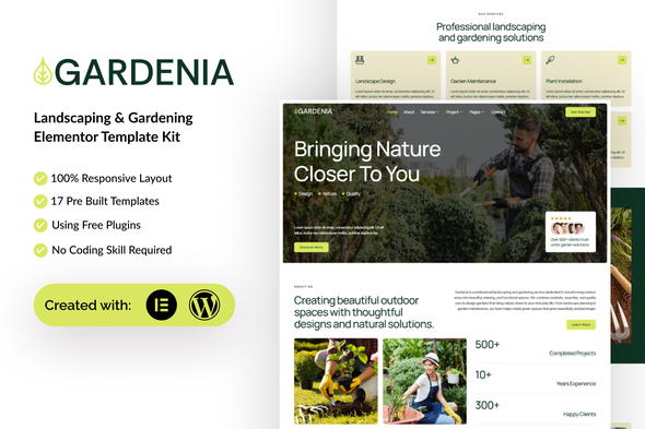 Gardenia - Landscaping & Gardening Elementor Template Kit Gardenia - Landscaping & Gardening Elementor Template Kit