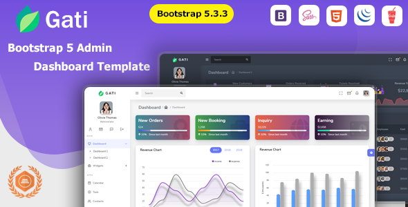 Gati - Bootstrap 5 Admin Dashboard Template & UI Kit Gati - Bootstrap 5 Admin Dashboard Template & UI Kit
