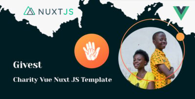 Givest - Donation Website Template using VueJS Nuxt JS