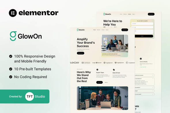GlowOn - Digital Marketing Agencies, Modern Elementor Template Kit GlowOn - Digital Marketing Agencies, Modern Elementor Template Kit