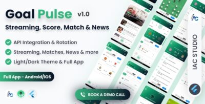 GoalPulse | Football Match Center and Live Streaming | Flutter Android/iOS App
