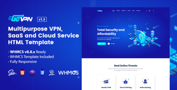 GOVPN | Responsive VPN and SaaS Website Template GOVPN | Responsive VPN and SaaS Website Template