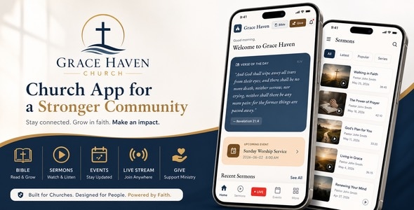 Grace Haven - Church Mobile App With Laravel Backend (Flutter) Grace Haven - Church Mobile App With Laravel Backend (Flutter)