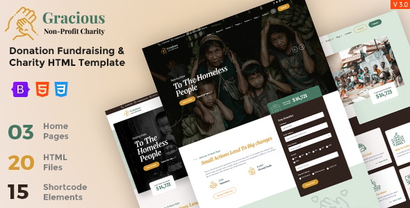 Gracious - Charity and Donation HTML Template Gracious - Charity and Donation HTML Template