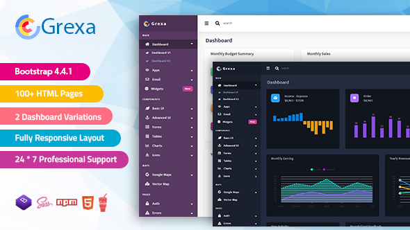 Grexa - Bootstrap 4 Admin Dashboard Template Grexa - Bootstrap 4 Admin Dashboard Template
