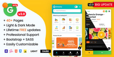 Grofar - Online Grocery Supermarket HTML Mobile Template