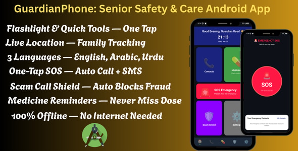 GuardianPhone - Senior Safety | Android App Source Code GuardianPhone - Senior Safety | Android App Source Code