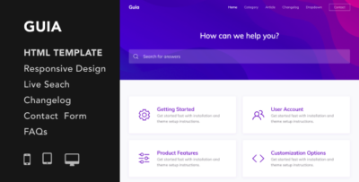 Guia - Helpdesk and Documentation HTML5 Responsive Template