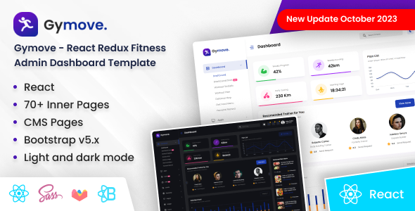 Gymove - Fitness Admin Dashboard React Redux Template Gymove - Fitness Admin Dashboard React Redux Template