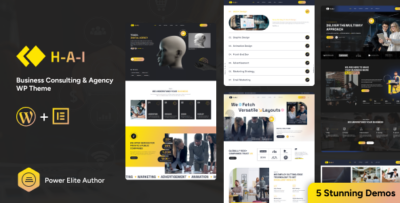 Hai - Elementor Agency  WordPressTheme