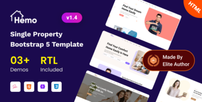 Hemo - Single Property Bootstrap 5 Template