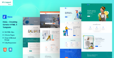 Hexa - Cleaning company HTML Template
