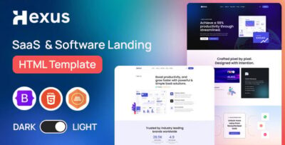 Hexus - SaaS Landing HTML Template