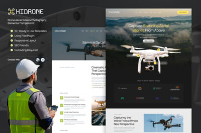 Hidrone - Drone Aerial Video & Photography Elementor Template Kit