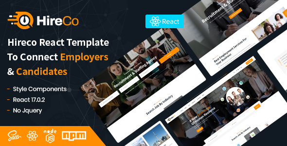 HireCo - Recruitment Services React Template HireCo - Recruitment Services React Template