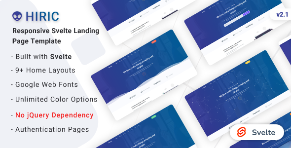 Hiric - Svelte Landing Page Template Hiric - Svelte Landing Page Template