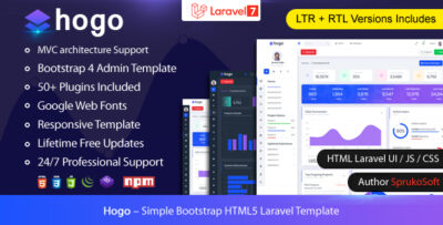Hogo - Laravel Admin Template